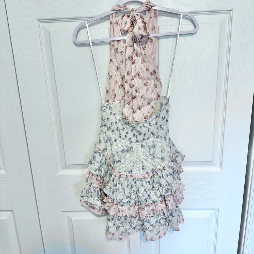 Like New LoveShackFancy Quintell Halter Mini Dress - Picture 10 of 16